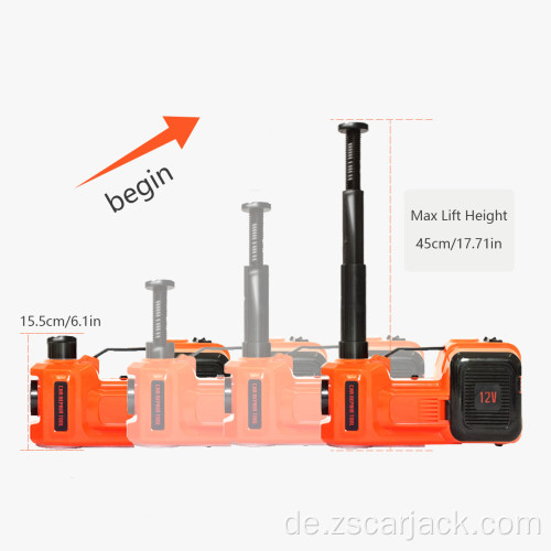 Original E-HEELP ZSYT01 Tragbarer 5T-Kompressorfunktion DC12V Elektrohydraulischer Wagenheber Besser als Flaschenwagenheber